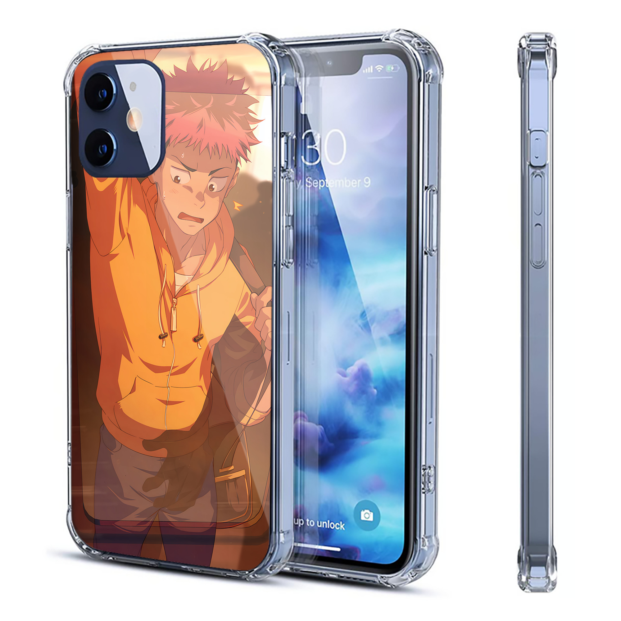 （画像用） 呪術廻戦 Jujutsu Kaisen 【iPhone 12シリーズ対応】透明スマホケース（クリアソフトケース）